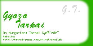 gyozo tarpai business card